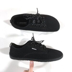 Geweo Minimalist Barefoot Sneakers EUR 44 Mens Size 11 Black Mesh